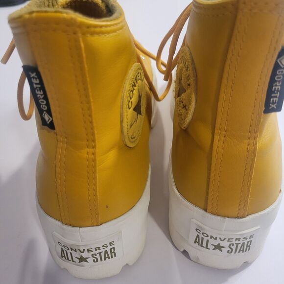 Converse Chuck Taylor All Star Lugged leather High Gold Dart sz 8. Yellow... - Picture 8 of 12